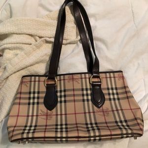 Burberry Haymarket Canvas Regent Tote Bag